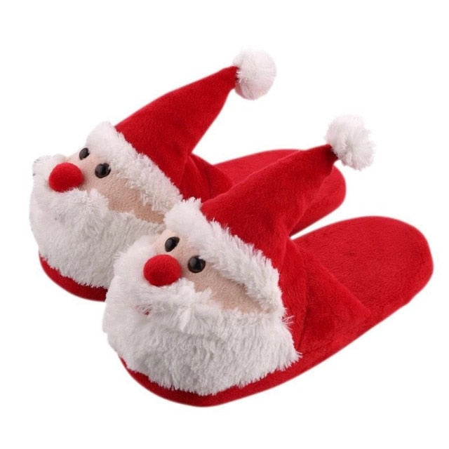 Diapositivas planas suaves sin cordones de Papá Noel