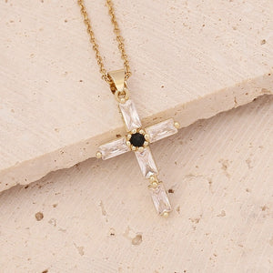 Gold Plated Cross Pendant Necklace