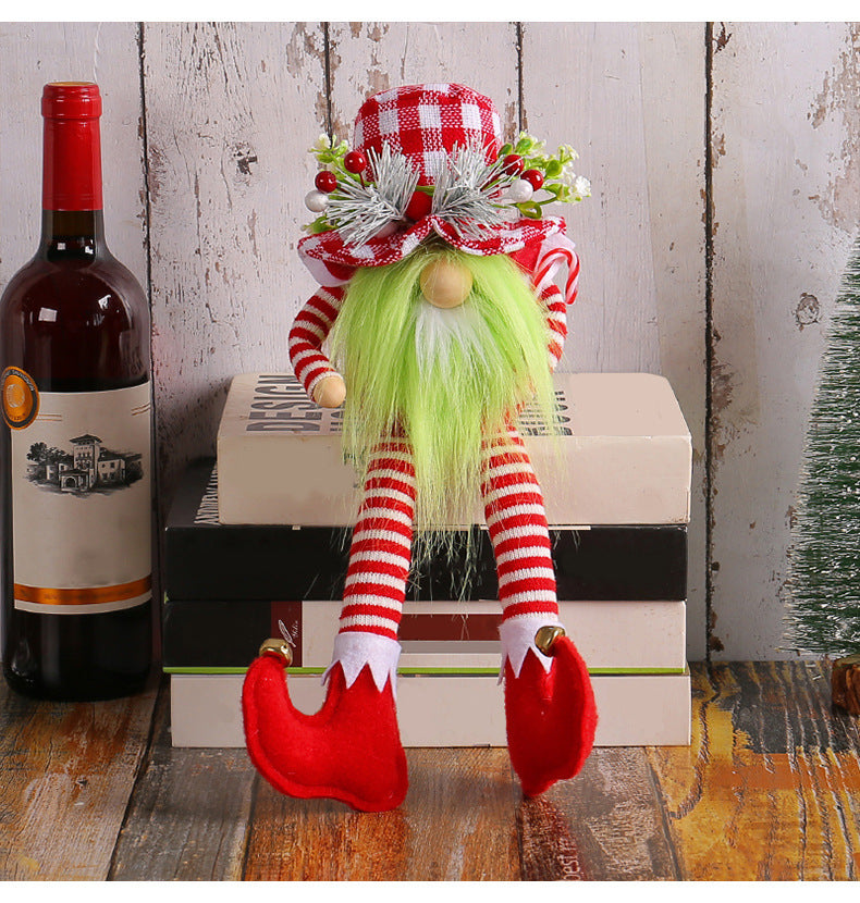 Christmas Long Legs Green Beard Doll Decoration Christmas Decorations