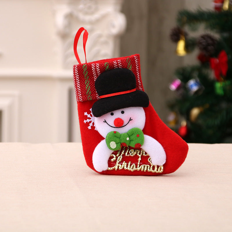 Christmas Decorations Santa Claus Socks Christmas Tree Pendant Christmas Socks Gift Bag Christmas Bag