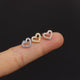 Geometric Stainless Steel Threaded Stud Earrings
