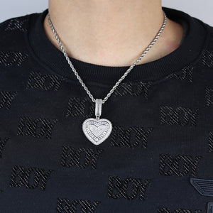 Heart-shaped Zircon Pendant European And American Style