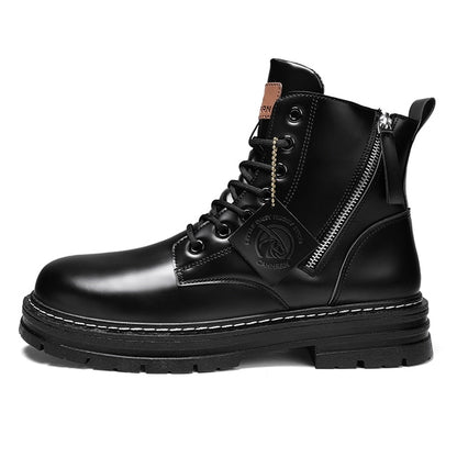 Bottes montantes Chaussures en cuir pour hommes