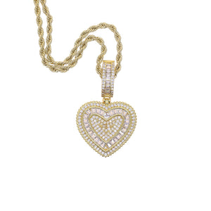 Heart-shaped Zircon Pendant European And American Style