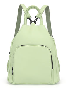 PU Leather Backpack – Soft, Practical Zipper Handbag