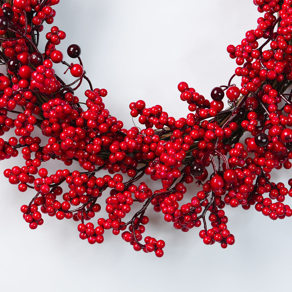 Simulation Chinese Hawthorn Garland Fortune Fruit Hollyberry Berry Wreath Christmas Tree Ornaments