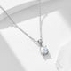 925 Sterling Silver Four-claw Round Zircon High-grade Light Luxury