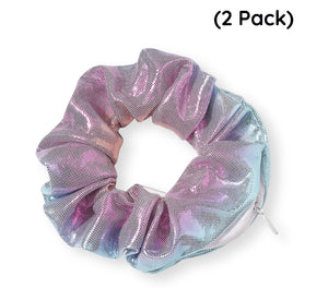 European And American Printed Satin Zipper Large Intestine Hair Ring