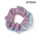 European And American Printed Satin Zipper Large Intestine Hair Ring