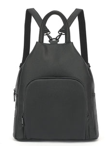 PU Leather Backpack – Soft, Practical Zipper Handbag
