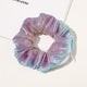 European And American Printed Satin Zipper Large Intestine Hair Ring