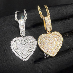 Heart-shaped Zircon Pendant European And American Style