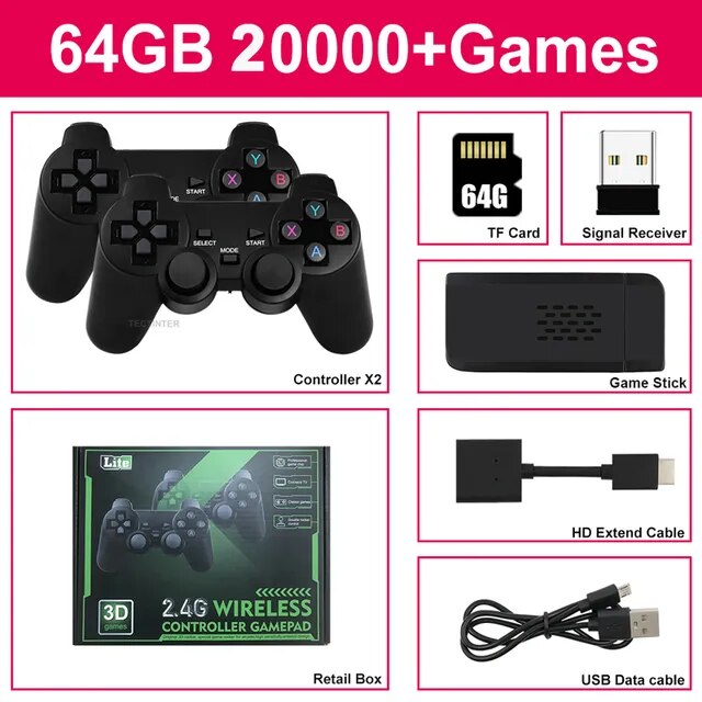 Console de jeux vidéo 4K HD, lecteur de jeu portable