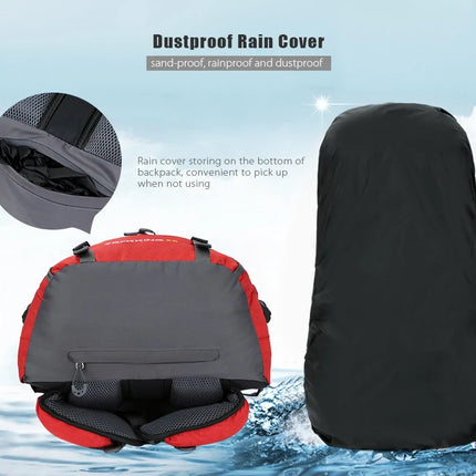 60L Outdoor Backpack Camping Bag with Rain Cover