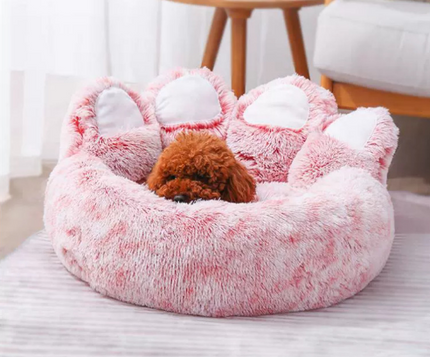 Cama larga para gatos de felpa