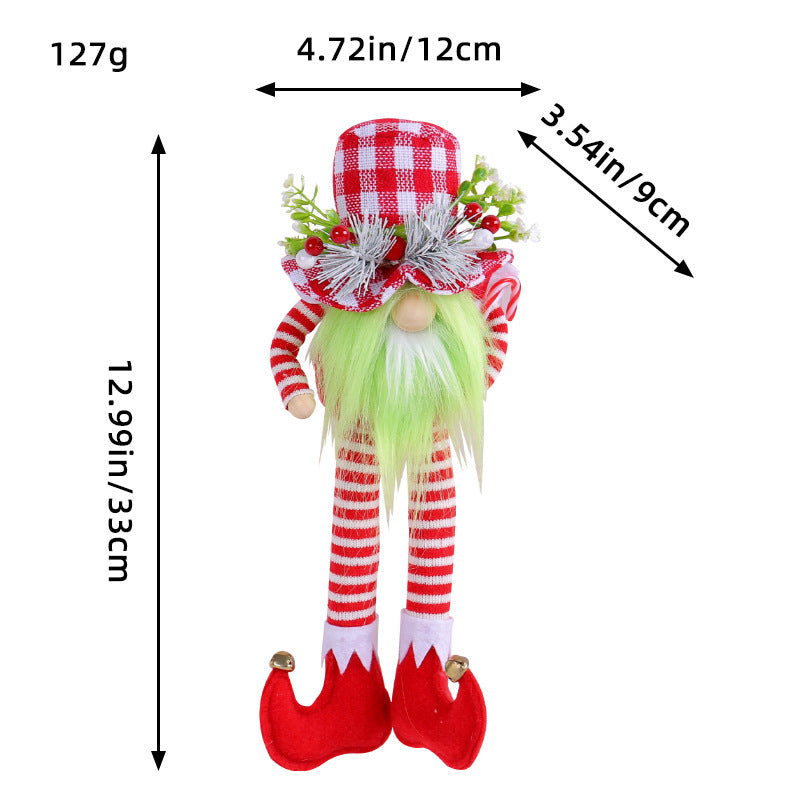 Christmas Long Legs Green Beard Doll Decoration Christmas Decorations