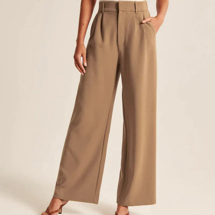 Light Wide-Leg Tailored Pants