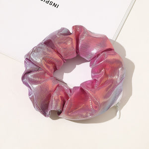 European And American Printed Satin Zipper Large Intestine Hair Ring