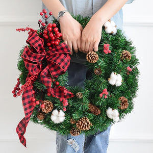 Pine Artificial Christmas Wreath Home Shopping Mall Window Door Decoration Rattan Hanging Christmas Wreath Decorations