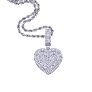 Heart-shaped Zircon Pendant European And American Style
