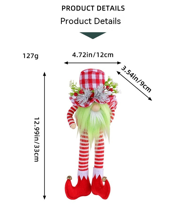 Christmas Long Legs Green Beard Doll Decoration Christmas Decorations