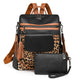 Vintage Leopard Print Large Capacity Fashion Backpack