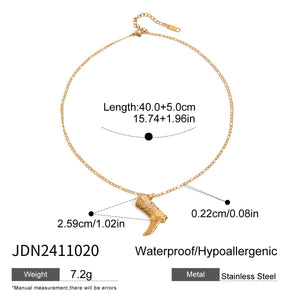Makayla Gold Boot Pendant