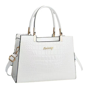 Crocodile Pattern Shoulder Bag for Middle-Aged Women