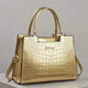 Crocodile Pattern Shoulder Bag for Middle-Aged Women