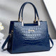Crocodile Pattern Shoulder Bag for Middle-Aged Women