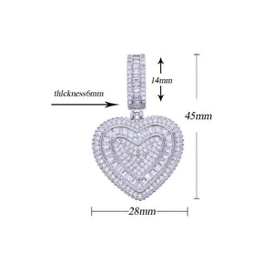 Heart-shaped Zircon Pendant European And American Style
