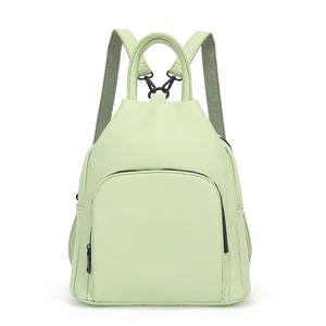 PU Leather Backpack – Soft, Practical Zipper Handbag