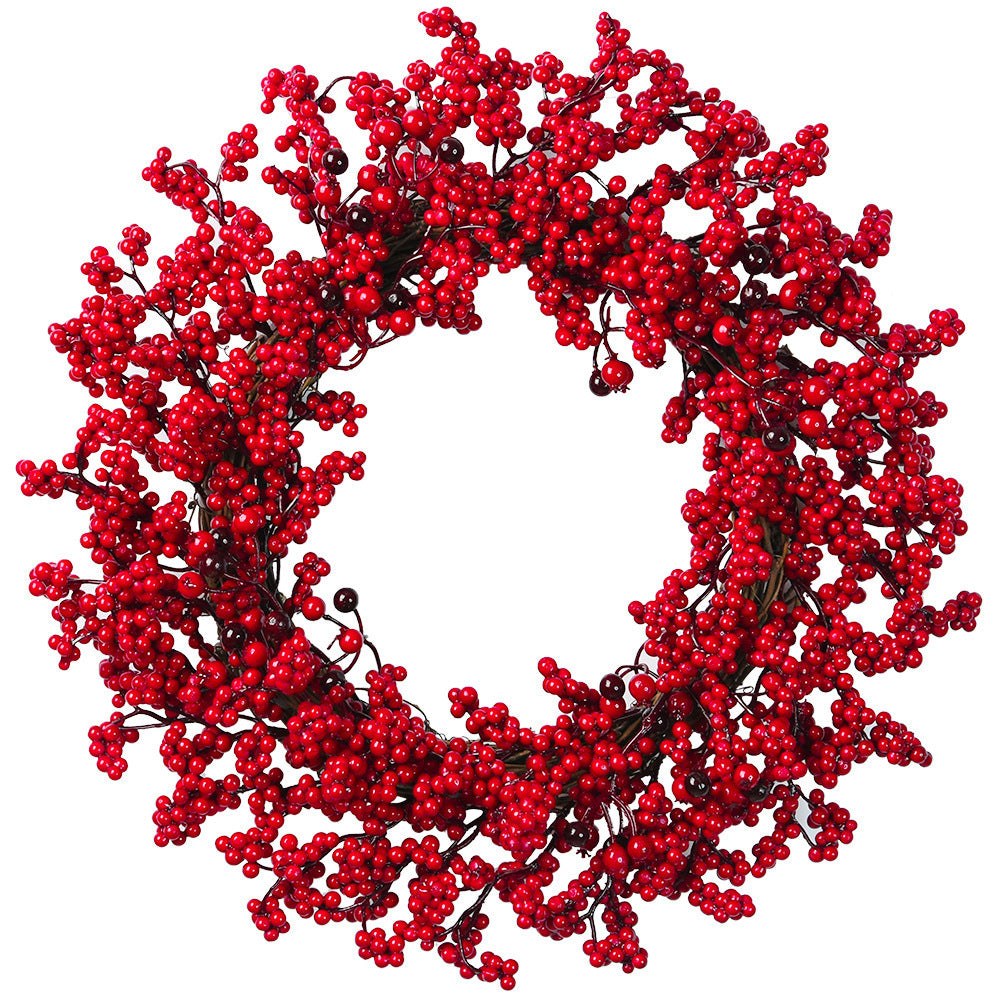 Simulation Chinese Hawthorn Garland Fortune Fruit Hollyberry Berry Wreath Christmas Tree Ornaments