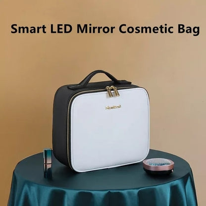 Estuche cosmético LED inteligente con espejo