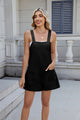 Women's Summer Square Neck Jumpsuit with Pockets