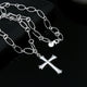 Collier croix en argent estampillé 925