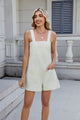Women's Summer Square Neck Jumpsuit with Pockets