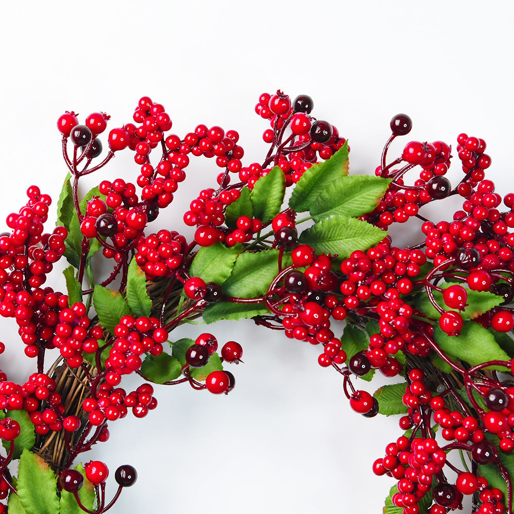 Simulation Chinese Hawthorn Garland Fortune Fruit Hollyberry Berry Wreath Christmas Tree Ornaments