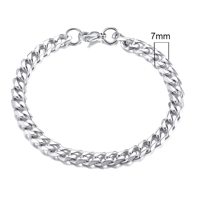 Bracelet chaîne cubaine Miami pour hommes