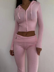 Spring Knitted Women's Two Piece Set