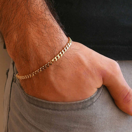 Bracelet chaîne cubaine Miami pour hommes