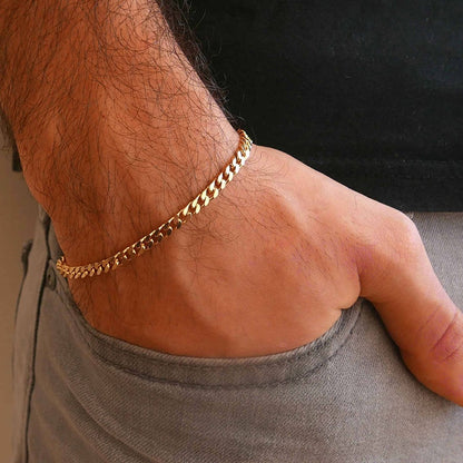 Pulsera de cadena cubana de Miami para hombre