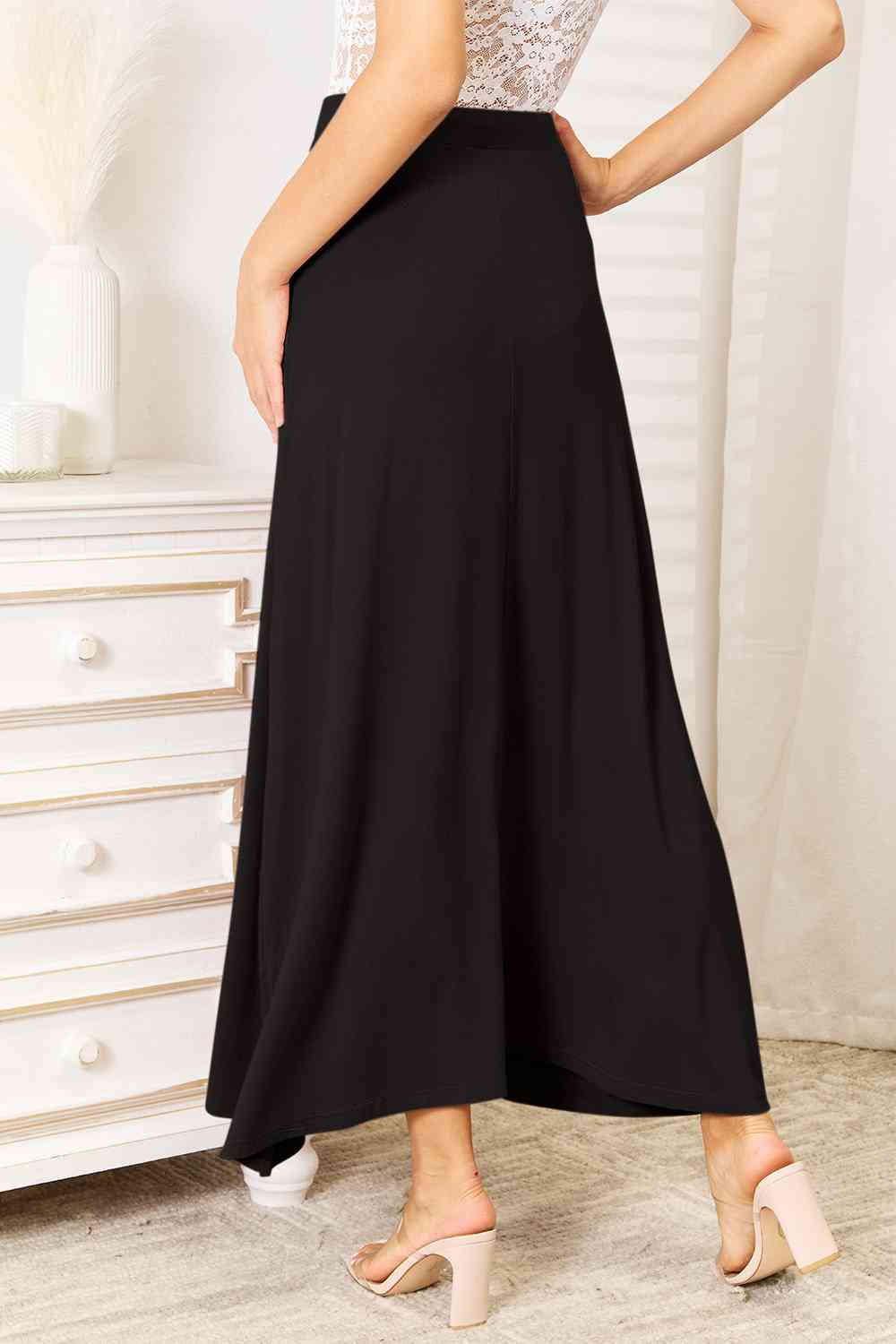 Falda larga suave de tamaño completo