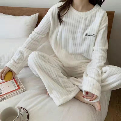 Conjunto de pijama de terciopelo suave de invierno