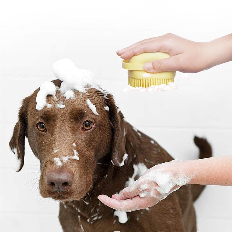 Guantes de masaje para baño para cachorros