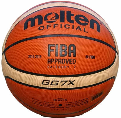 Basket-ball en cuir PU taille 7 approuvé par la FIBA