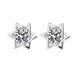 Boucles d'oreilles à tige en moissanite hexagramme brillant