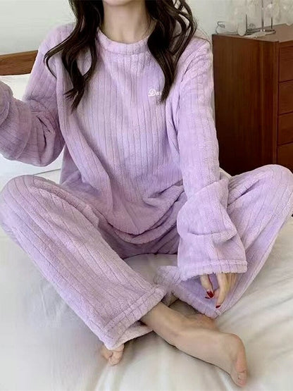 Ensemble de pyjamas en velours doux d'hiver