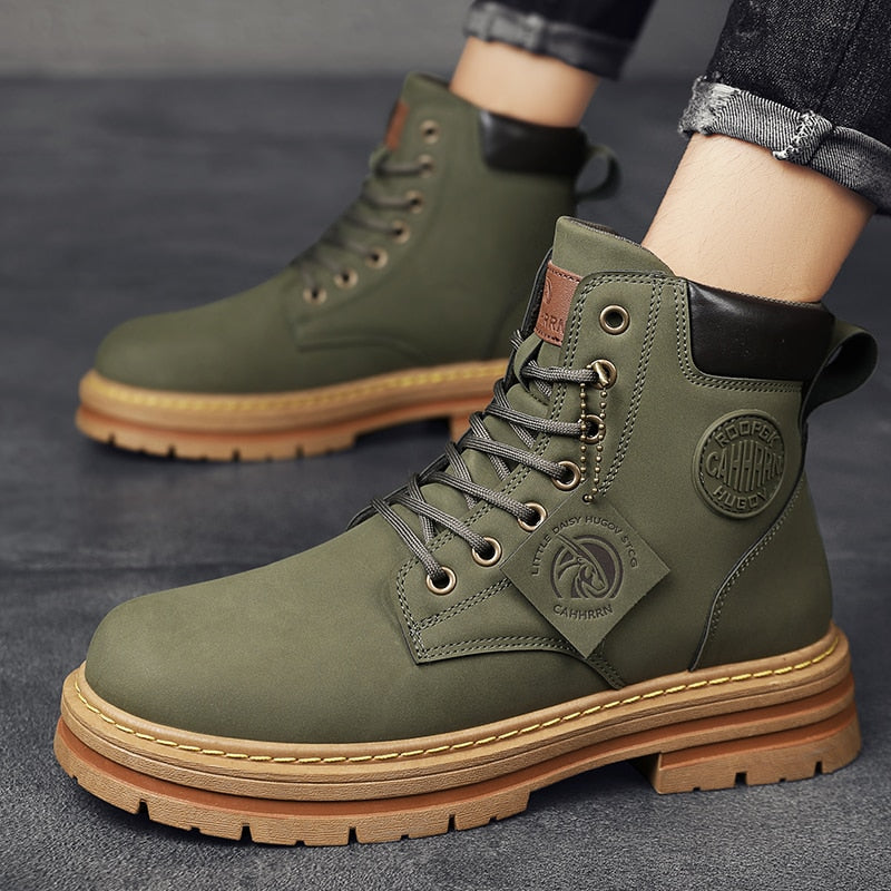 Botas altas Zapatos de cuero para hombre