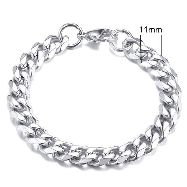 Bracelet chaîne cubaine Miami pour hommes